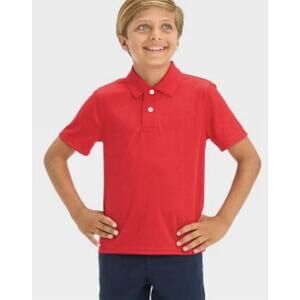 Cat & Jack Boys' Short Sleeve Performance Uniform Polo Shirt - Red Small